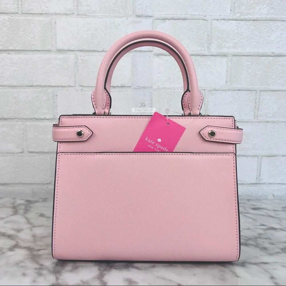 Kate Spade Staci Chalk Pink Small Satchel Crossbody - Picture 5 of 9